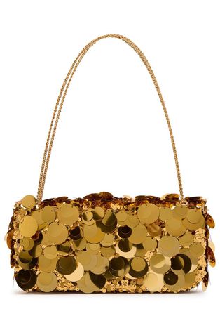 Paco Rabanne Embellished Metallic Leather Shoulder bag - Gold - One Size