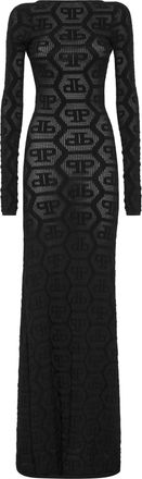 Philipp Plein Long Dress Knitted Monogram