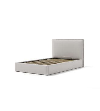OEM Letto Una Piazza E Mezza Con Contenitore zoom In Ecopelle Bianco 120x190 Cm