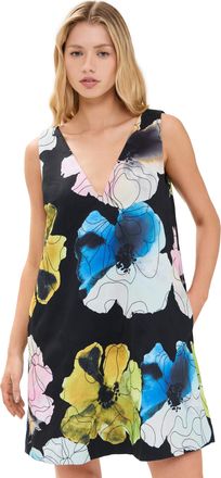 Stine Goya Womens Mini Dress, Watercolor Bloom, L