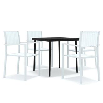Berkfield Home 5 Piece Garden Dining Set White