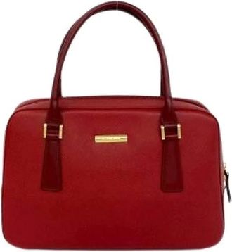 Burberry Pre-owned Handbags, female, Red, Size: ONE SIZE Pre-owned Leather Handbag