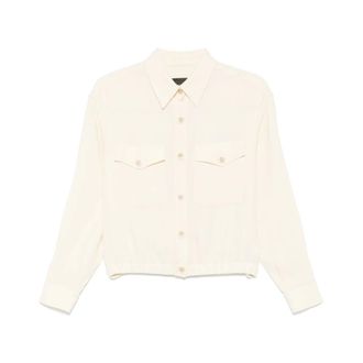 Fabiana Filippi Jassen, Dames, Beige, M, Button-Up Bovenkleding met Zakken
