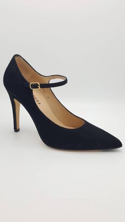 Jon Josef Womens Suede Pointed-Toe Mary Jane Pump In Black