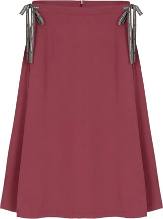 Colmar ribbon tie midi skirt - women - Polyester/Viscose/Elastane - S - Red