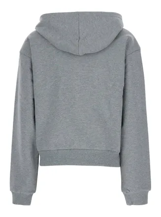 Shushu/Tong Cotton with Front Bow Hoodie - Gray
