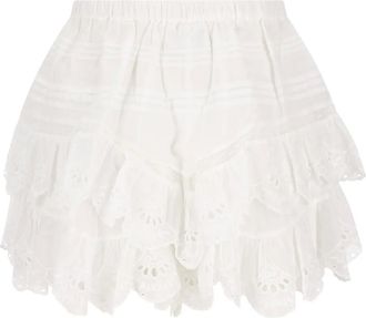 Isabel Marant Minigonna con ruches - Bianco