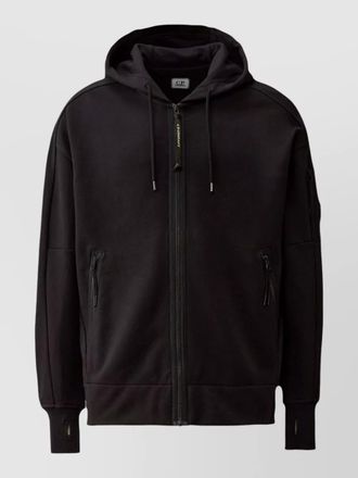 C.P. Company diagonal fleece hooded zip jacket