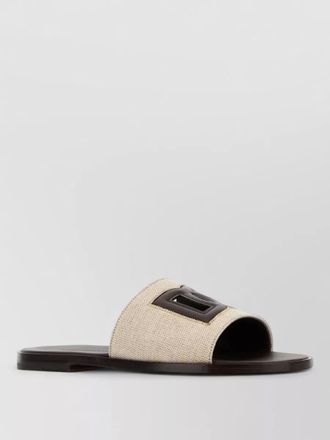 Dolce & Gabbana canvas sandals flat sole open toe