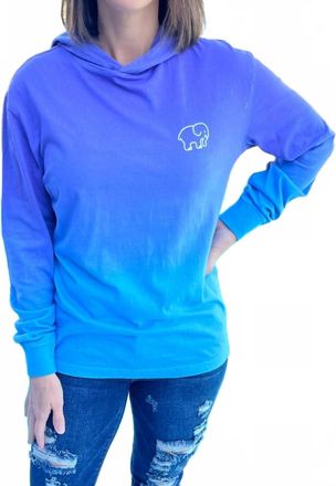 Ivory Ella Hoodie Shirt In Twilight Ombre
