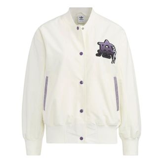 adidas (WMNS) adidas Modern Collegiate Bomber Jacket Asia Sizing White HS1918