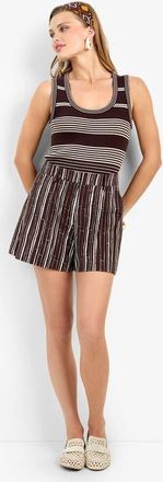 Trina Turk Paolini Tank in Carob Bonita Beige at Nordstrom, Size Xx-Large