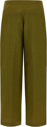 Theory Deep Pleat Trousers - Olive