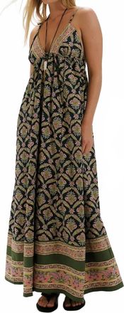 Free People Sorrento Stroll Printed Maxi Dress In Blueberry Combo
