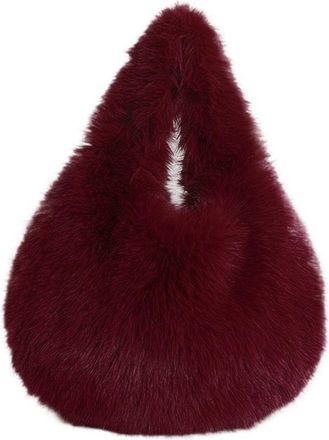 Generic Womens Plush Bags Fluffy Ladies Leather Hand Bag Classic Trendy Design Casual Vintage(Color 01)