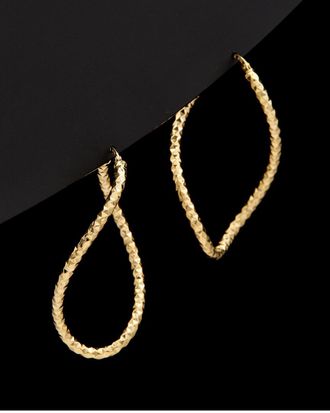 Italian Gold, Inc 14K Italian Gold Twist Elongated Hoops