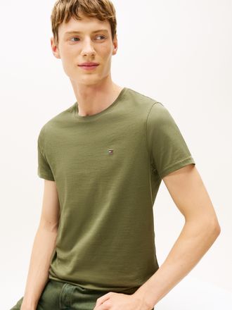 Tommy Jeans T-Shirt TOMMY JEANS TJM ESSENTIAL SOLID TEE, Herren, Gr. XXL, dunkelgr&uuml;nery, Jersey, Obermaterial: 100% Baumwolle, Basic, slim fit normal, Rundhals, e
