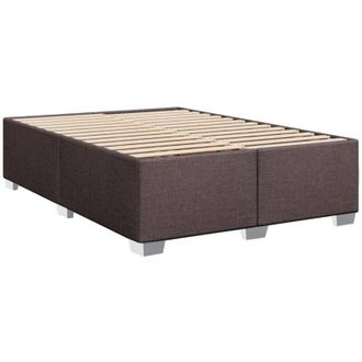 vidaXL Cama Sin Colch&oacute;n Tela Marr&oacute;n Oscuro 140x190 Cm Vidaxl