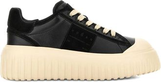 Hogan H-Stripes Nappa Leather And Suede Sneakers