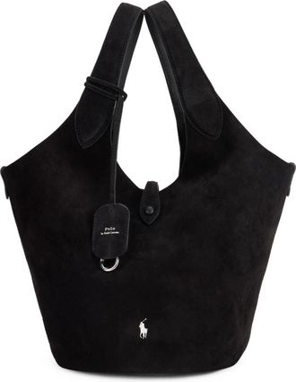 Polo Ralph Lauren Borsa Tote Play in camoscio - - Bags - Donna - Nero - ONE SIZE