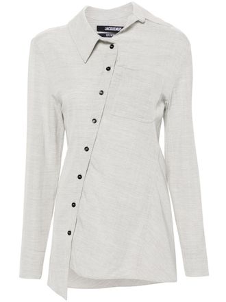 Jacquemus Asymmetrische blouse - Grijs
