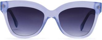 TIWI Womens Maui Cat Eye Sunglasses In Shiny Blue