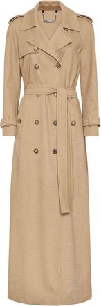 Philipp Plein monogram long trench coat - Neutrals