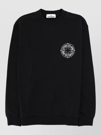 Stone Island logo crew neck sweatshirt long sleeves