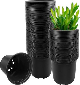 OEM 10 Macetas De 5 Pulgadas Para Cultivo - Macetas De Pl&aacute;stico Con Orificios De Drenaje - Para Trasplantes, Suculentas Y Pl&aacute;ntulas