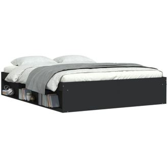 vidaXL Estructura de cama doble sin colchón negro 150x200 cm Vidaxl