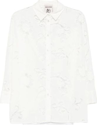 Semicouture Shirts, female, White, Size: L Tiffany A030 Shirt