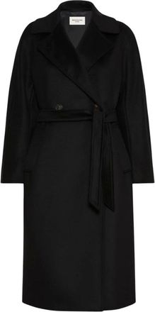 Max Mara Resina Mantel - Dames - Mantels - Zwart - Maat: 3XS Zijde