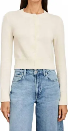 Rails Norah Ribbed Cardigan In Ivory
