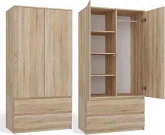 OEM Armario Sonoma Oak Para Dormitorio U Oficina, 90 Cm: &iexcl;s&oacute;lido, Moderno Y Funcional