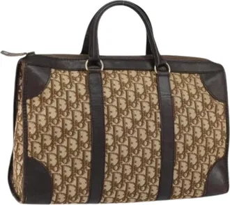 Dior Pre-owned Handbags, female, Beige, Size: ONE SIZE Pre-owned Vintage Boston Bag