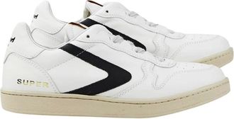 Valsport Schoenen, Heren, Wit, 42 EU, Klassieke Witte Zwarte Sneakers