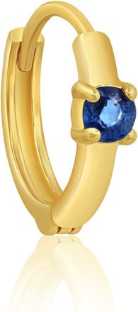 MAX + STONE 14k Yellow Gold Single Small 11mm Gemstone Huggie Hoop Earring