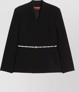 Sportmax quinoa jacket belted waist fitted silhouette