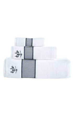 Brooks Brothers Fancy Border Turkish Cotton 3-Piece Towel Set in Anthracite at Nordstrom Rack