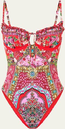 Camilla Heirloom Empire Ruched Cup Underwire One-Piece Swimsuit