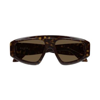 Alaia Oversized Rectangular Tortoiseshell Sunglasses By Azzedine Ala&iuml;a