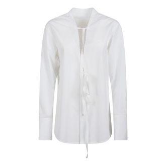 Maison Margiela Shirts, female, White, Size: 2XS Poplin Shirt
