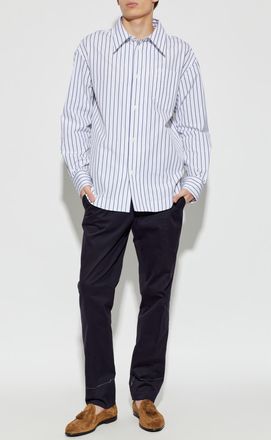 Brioni Pienza Trousers, Mens, Navy Blue