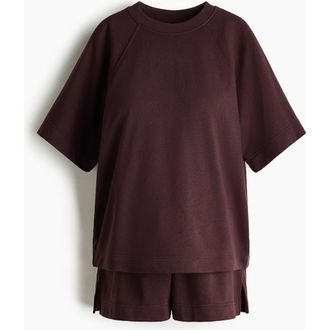H&M Mama Before & After 2-piece Set in Dark Brown at Nordstrom, Size Xx-Large