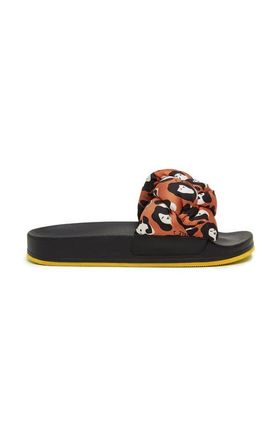 La DoubleJ Treccia Slides Lady Leopard Orange at Nordstrom, Size 38