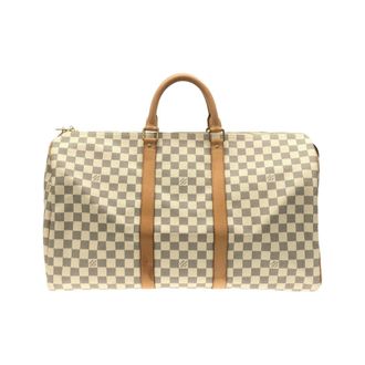 Louis Vuitton Azur Damier Azur Damier Azur Coated Canvas Boston Bag (Pre-Owned)