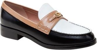 Linea Paolo Endy Bit Loafer in Black/Ivory/Toffee at Nordstrom, Size 7.5