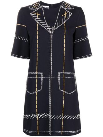 Moschino Abito con cuciture a contrasto - Blu