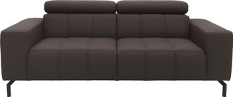 Domo Collection 2-Sitzer »Cunelli zeitlos und elegant, moderne Sitznähte als Designelement,« wahlweise mit 6-fach verstellbaren Kopfteilen, fester Sitzkomfort