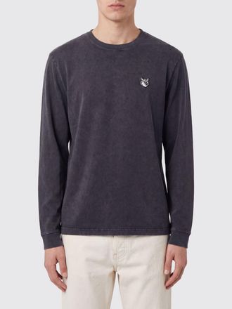 Maison Kitsun&eacute; Chillax Fox Patch Organic Cotton Long-Sleeved T-shirt